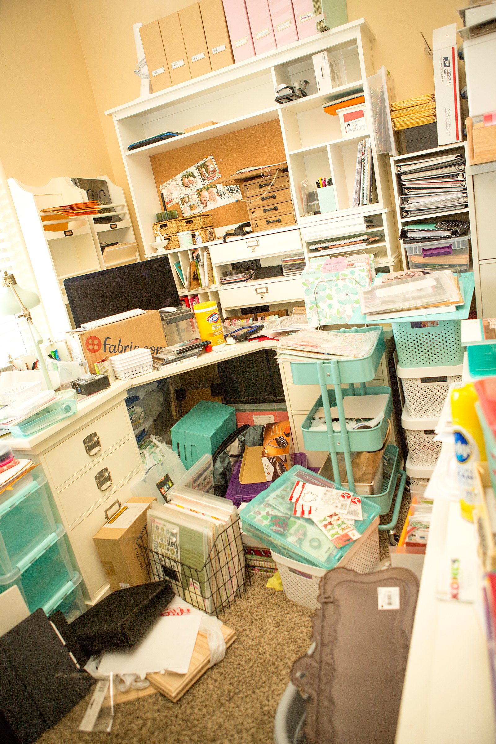 Clearing Away the Clutter 2 messy scraproom